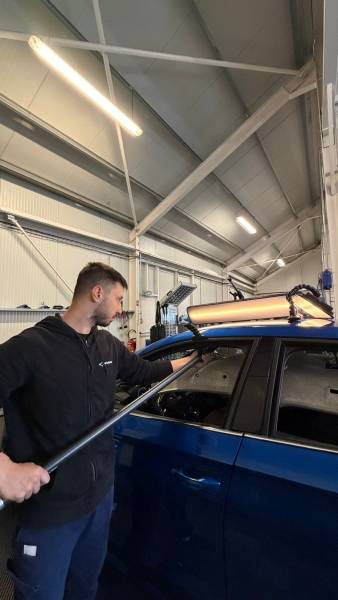 Réparation dsp sur carrosserie grêlé